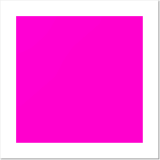 Ultra Bright Neon Fuchsia: Plain bright pink, electric magenta, just color Posters and Art